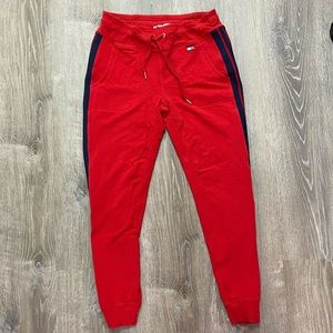 Red Tommy Hilfiger sweatpants